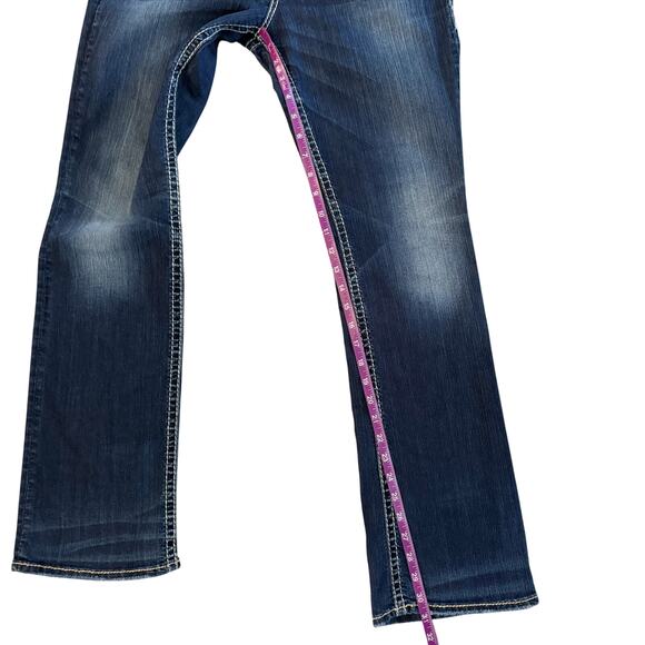 Silver Jeans Women's Size 29 29/31 Blue Dark Wash Suki Denim bootcut 1163 - Picture 10 of 14